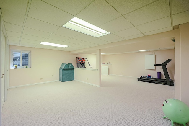 711 W Nichols Rd, Arlington Heights, IL 60004 - finished basement featuring carpet and a paneled ceiling