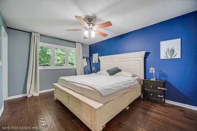 353 Eagle Ln, Bloomingdale, IL 60108 - bedroom with hardwood / wood-style floors and ceiling fan