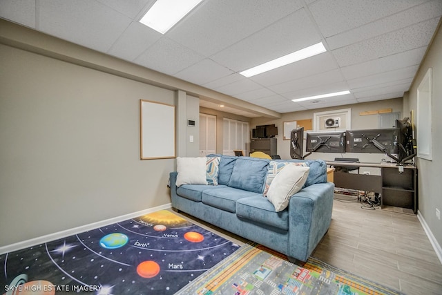 353 Eagle Ln, Bloomingdale, IL 60108 - living room with a paneled ceiling and wood finished floors