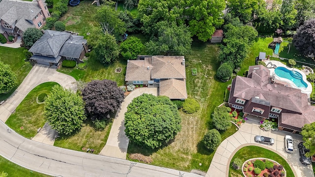 353 Eagle Ln, Bloomingdale, IL 60108 - aerial view of residential area with a pool area