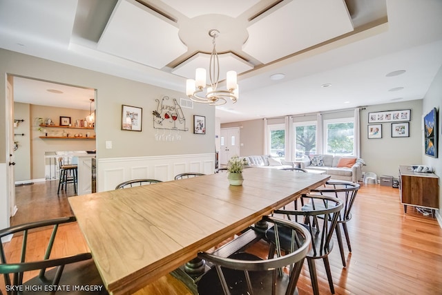 353 Eagle Ln, Bloomingdale, IL 60108 - dining space with a chandelier and light wood-type flooring