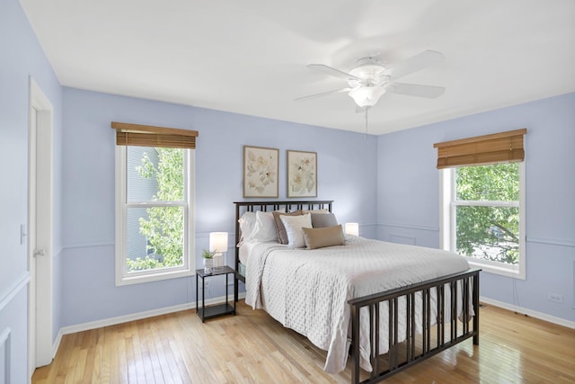 1439 Blue Heron Dr, Crystal Lake, IL 60014 - bedroom featuring light wood-style flooring and ceiling fan