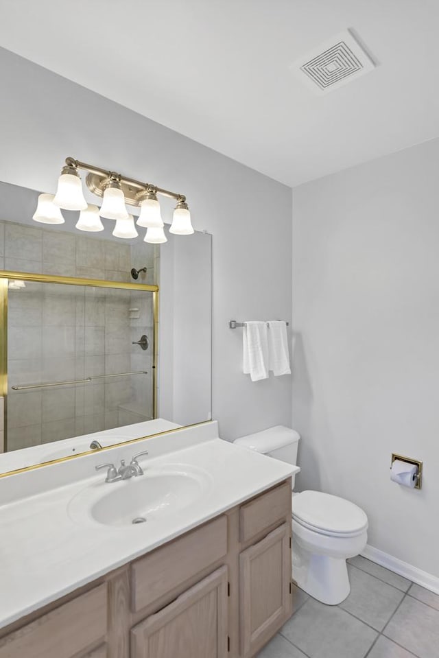 1439 Blue Heron Dr, Crystal Lake, IL 60014 - full bathroom featuring tile patterned floors, vanity, and a stall shower