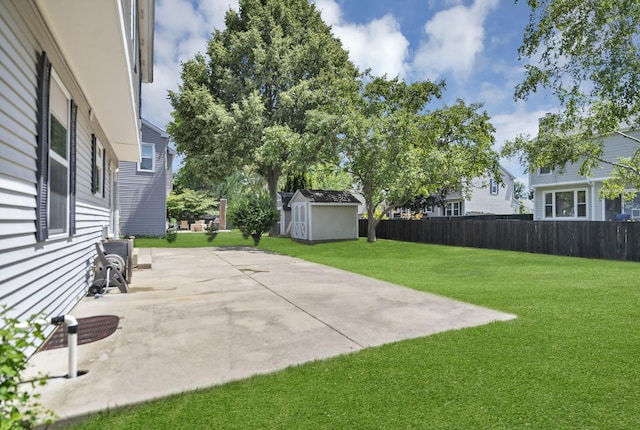 1439 Blue Heron Dr, Crystal Lake, IL 60014 - view of yard with a storage shed and a patio area