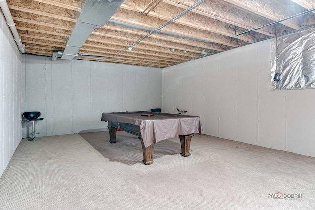 621 Blazing Star Dr, Lake Villa, IL 60046 - game room with carpet and billiards