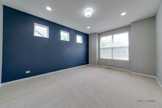 621 Blazing Star Dr, Lake Villa, IL 60046 - empty room featuring light carpet and recessed lighting
