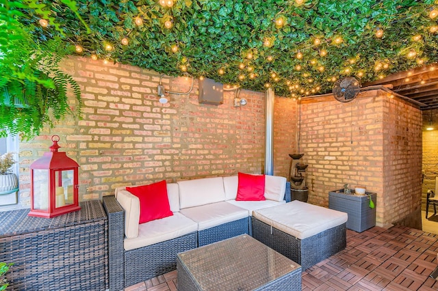 4056 N Albany Ave Unit G, Chicago, IL 60618 - view of patio with an outdoor living space