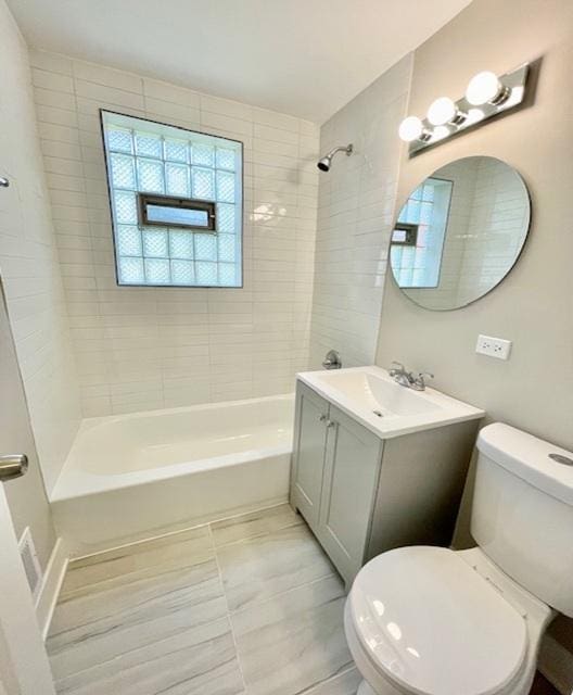 10049 S Calhoun Ave, Chicago, IL 60617 - bathroom with shower / bathtub combination, vanity, and tile patterned floors