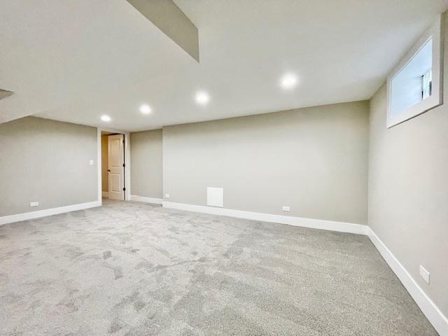 10049 S Calhoun Ave, Chicago, IL 60617 - below grade area with recessed lighting and carpet