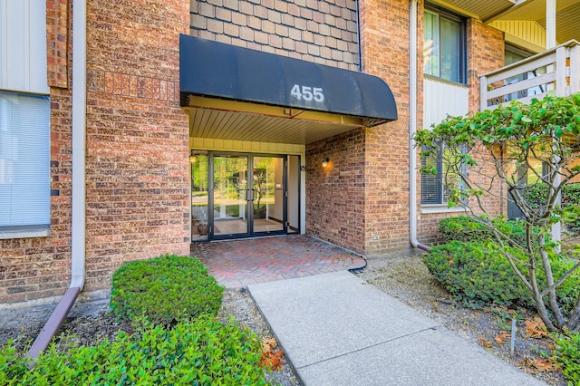 455 Raintree Ct Unit 1C, Glen Ellyn, IL 60137 - property entrance with french doors and brick siding