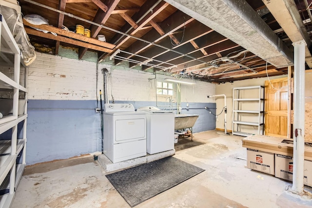 4017 Park Ave, Brookfield, IL 60513 - basement with washing machine and clothes dryer
