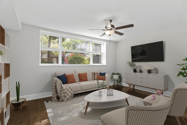 5656 N Kimball Ave Unit Gs, Chicago, IL 60659 - living area with a ceiling fan and wood finished floors