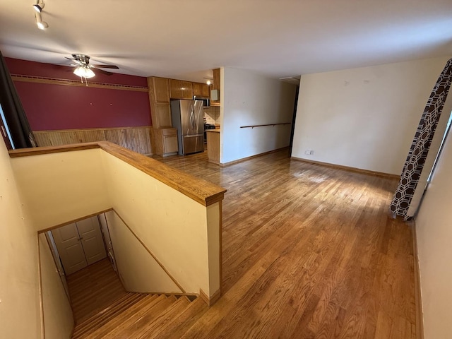 1690 Ashburn Ct Unit A, Wheaton, IL 60189 - stairway with a ceiling fan and wood finished floors