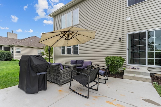 160 Valencia Pkwy, Gilberts, IL 60136 - view of patio with an outdoor hangout area, entry steps, and grilling area