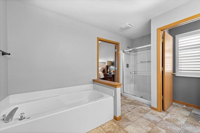 2370 Nantucket Ln, Elgin, IL 60123 - full bathroom with a garden tub and a stall shower