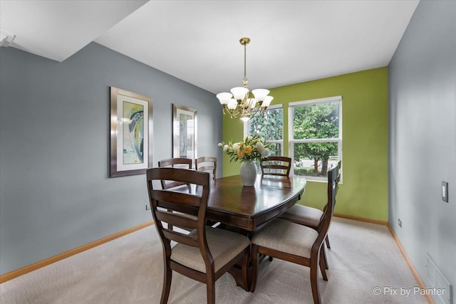 2370 Nantucket Ln, Elgin, IL 60123 - dining space with a chandelier and light colored carpet