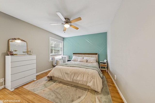 427 S Taylor Ave Unit 2N, Oak Park, IL 60304 - bedroom with wood finished floors and a ceiling fan