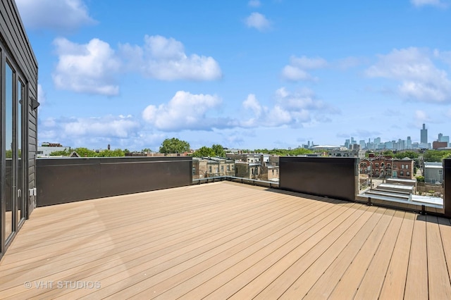 222 S Oakley Blvd Unit 3, Chicago, IL 60612 - deck featuring a skyline view
