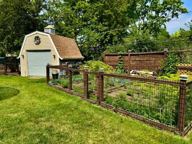 1211 Highland Dr, Prospect Heights, IL 60070 - view of yard featuring an outbuilding and a vegetable garden