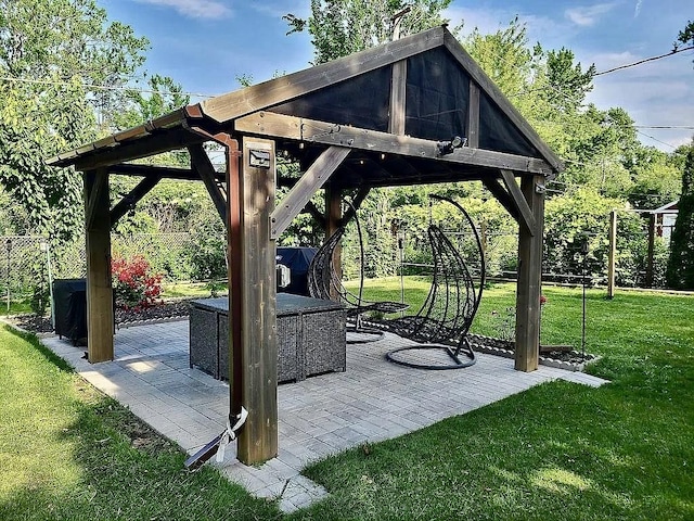 1211 Highland Dr, Prospect Heights, IL 60070 - view of home's community featuring a patio and a gazebo