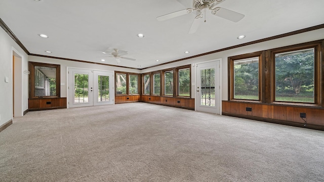 5809 Inverness Dr, Rockford, IL 61107 - unfurnished sunroom featuring french doors