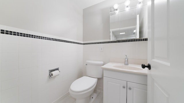 5809 Inverness Dr, Rockford, IL 61107 - half bath with tile walls and vanity