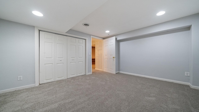 5809 Inverness Dr, Rockford, IL 61107 - unfurnished bedroom featuring recessed lighting, carpet, and a closet