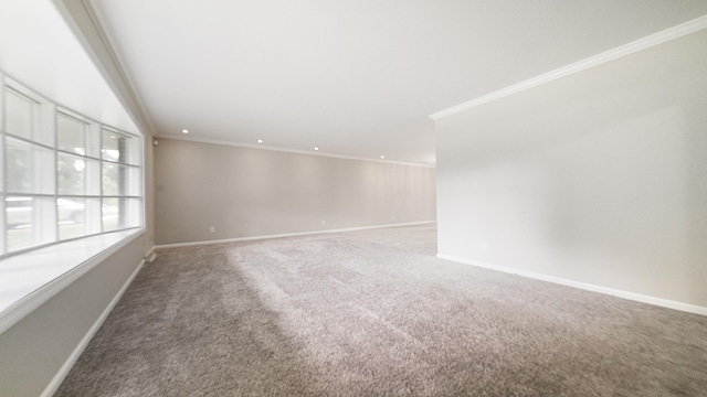 5809 Inverness Dr, Rockford, IL 61107 - carpeted spare room featuring crown molding and baseboards