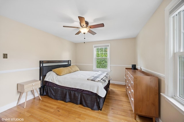 1300 Highridge Pkwy, Westchester, IL 60154 - bedroom featuring light wood-style floors and ceiling fan