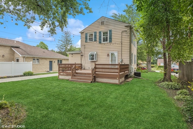 1300 Highridge Pkwy, Westchester, IL 60154 - rear view of house featuring a wooden deck
