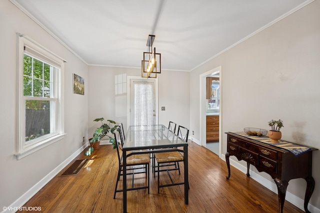 1300 Highridge Pkwy, Westchester, IL 60154 - dining area featuring wood finished floors and ornamental molding
