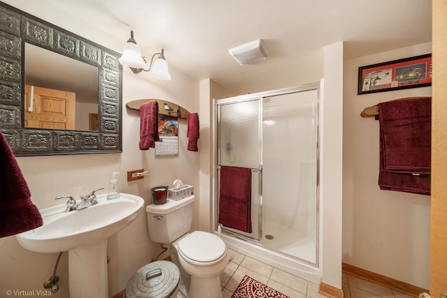 1448 Chestnut Xing, Lemont, IL 60439 - bathroom with tile patterned floors and a shower stall