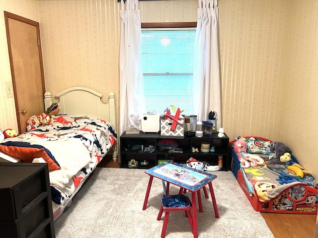 5 Knollcrest Ct, Normal, IL 61761 - bedroom with wood finished floors and wallpapered walls