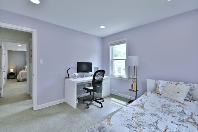 1747 Linneman St, Glenview, IL 60025 - bedroom with carpet, a desk, and recessed lighting