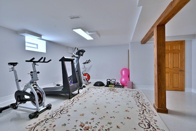 1747 Linneman St, Glenview, IL 60025 - exercise area with baseboards
