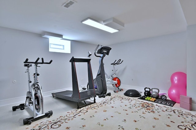 1747 Linneman St, Glenview, IL 60025 - workout room with baseboards