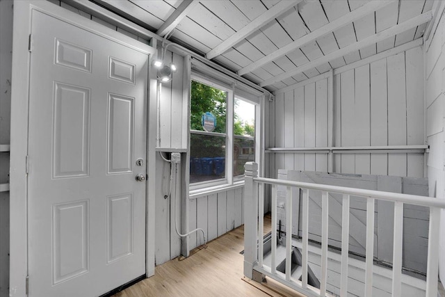 305 S Lewis Ave, Waukegan, IL 60085 - unfurnished sunroom featuring lofted ceiling