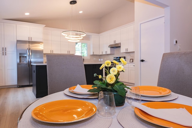 570 Dawes Ave, Glen Ellyn, IL 60137 - dining area with light wood-type flooring and recessed lighting