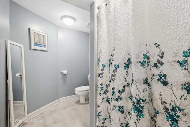 1410 N Whispering Springs Cir, Palatine, IL 60074 - bathroom with a shower with curtain and tile patterned flooring