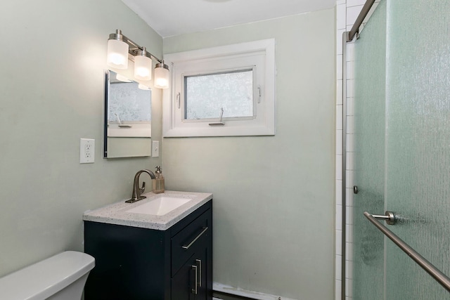 49 Burton Ave, Cary, IL 60013 - bathroom with vanity and an enclosed shower