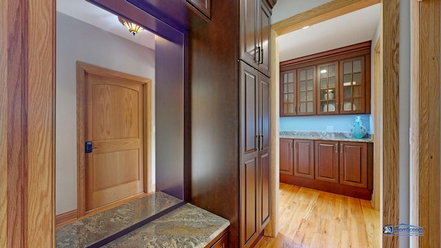 19113 Lauren Ln, Marengo, IL 60152 - bar with light wood finished floors