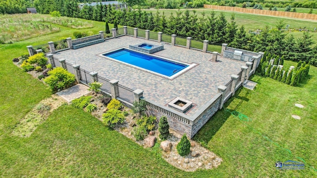 19113 Lauren Ln, Marengo, IL 60152 - view of swimming pool featuring an in-ground hot tub