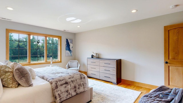 19113 Lauren Ln, Marengo, IL 60152 - bedroom with light wood-type flooring and recessed lighting