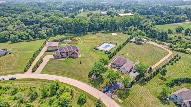 19113 Lauren Ln, Marengo, IL 60152 - aerial view of property and surrounding area featuring rural landscape