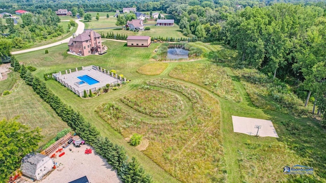 19113 Lauren Ln, Marengo, IL 60152 - drone / aerial view of a pool area