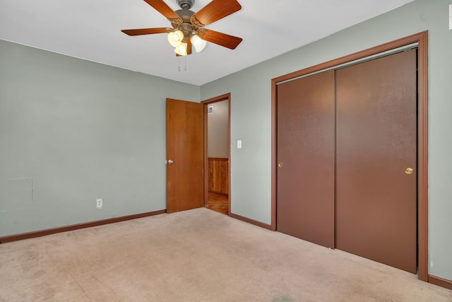 955 E 5th St, Coal City, IL 60416 - unfurnished bedroom featuring carpet flooring, a closet, and a ceiling fan