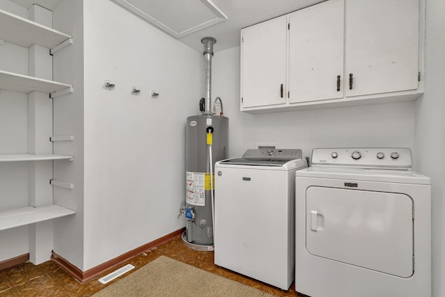 955 E 5th St, Coal City, IL 60416 - washroom with water heater, independent washer and dryer, and cabinet space