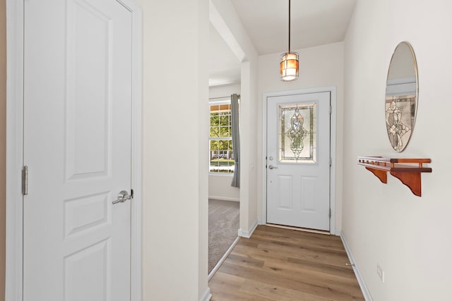 14300 Sundance Dr, Huntley, IL 60142 - entryway with light wood-type flooring and baseboards