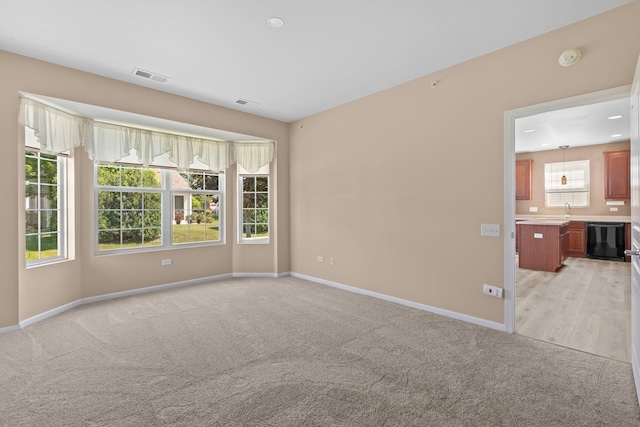 14300 Sundance Dr, Huntley, IL 60142 - unfurnished room with light colored carpet, a smoke detector, and recessed lighting
