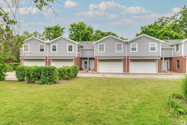 1804 Monroe Ct, Glenview, IL 60025 - multi unit property with a garage, brick siding, a front yard, and driveway
